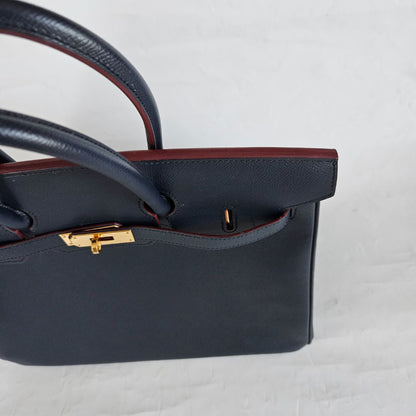 Hermès Birkin 35 Contour Epsom Blue Indigo Rouge H with GHW