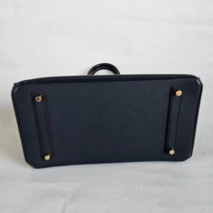 Hermès Birkin 35 Contour Epsom Blue Indigo Rouge H with GHW