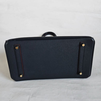 Hermès Birkin 35 Contour Epsom Blue Indigo Rouge H with GHW