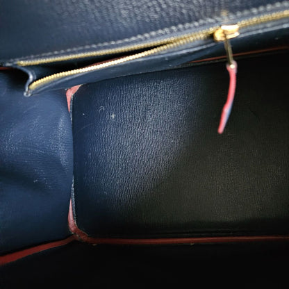 Hermès Birkin 35 Contour Epsom Blue Indigo Rouge H with GHW