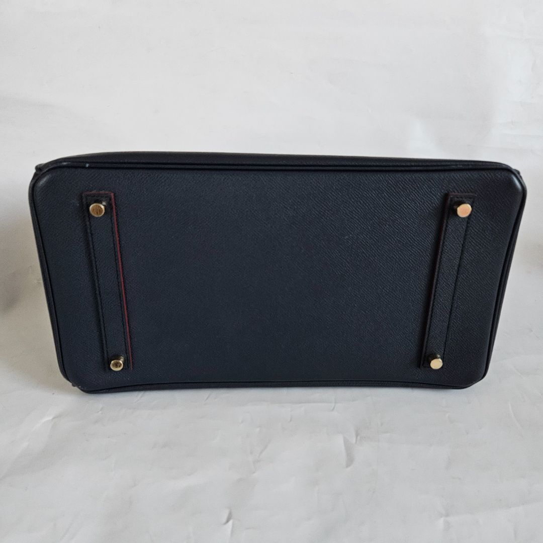 Hermès Birkin 35 Contour Epsom Blue Indigo Rouge H with GHW