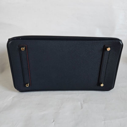 Hermès Birkin 35 Contour Epsom Blue Indigo Rouge H with GHW