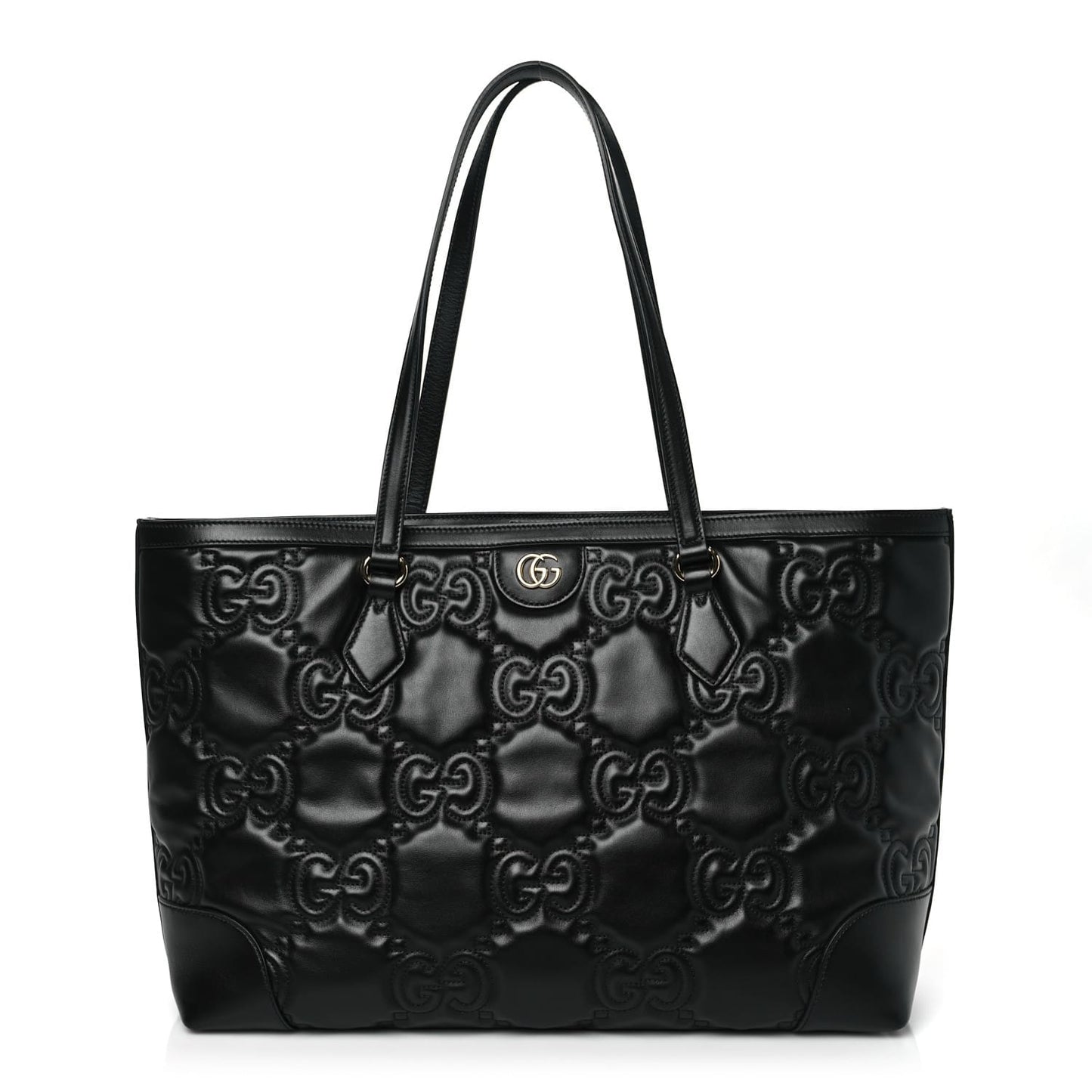Gucci  Calfskin GG Matelasse Medium Ophidia Shopping Tote Black