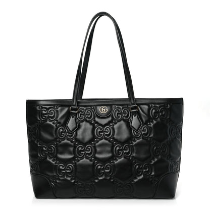Gucci  Calfskin GG Matelasse Medium Ophidia Shopping Tote Black
