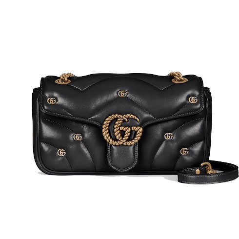 GUCCI MARMONT SMALL SHOULDER BAG BLACK