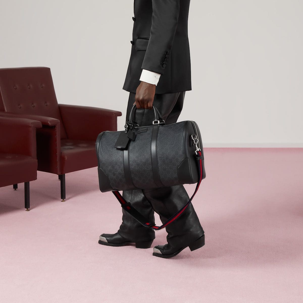 GUCCI BLACK CARRY-ON DUFFLE