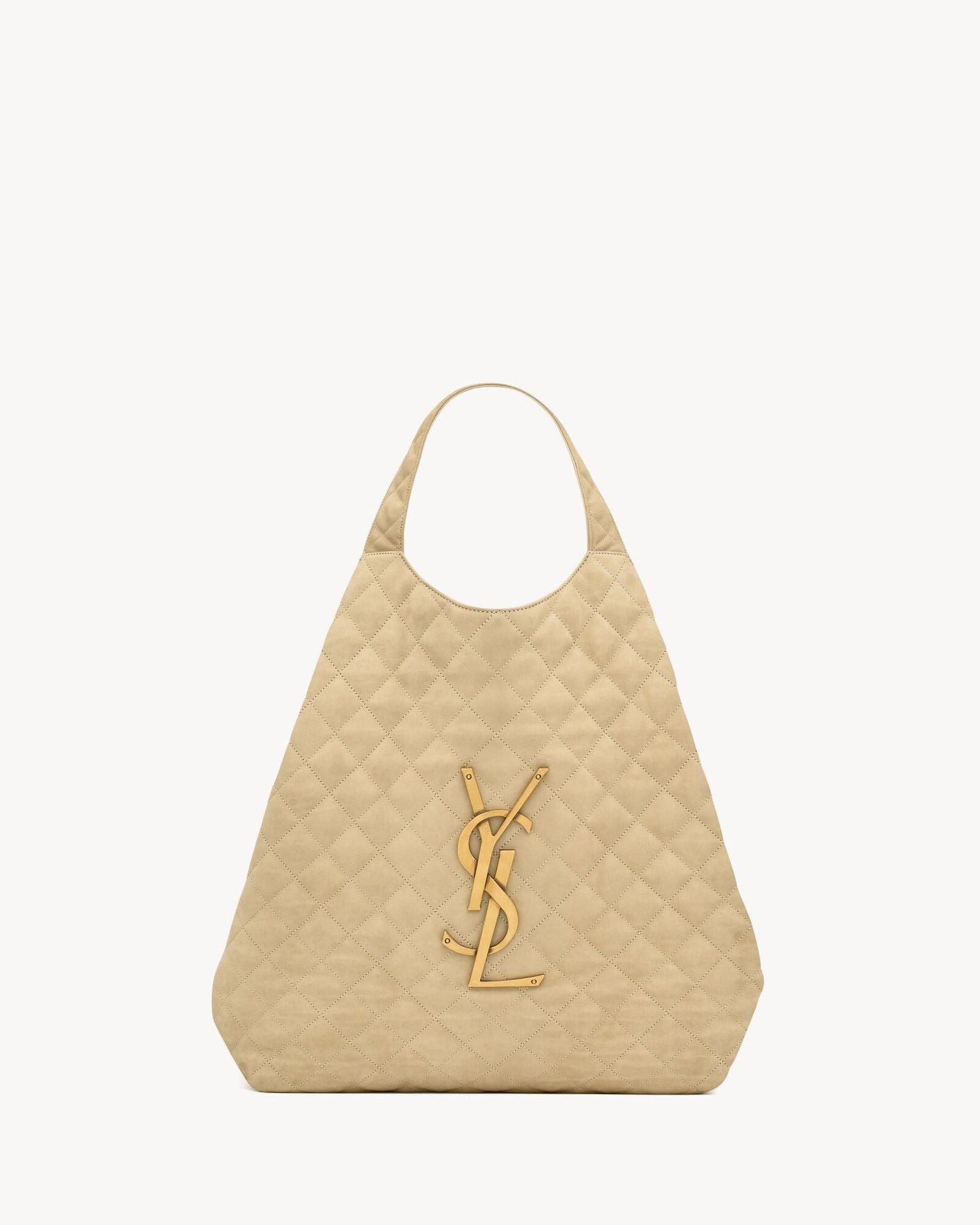 Saint Laurent ICARE maxi shopping bag in quilted nubuck suede