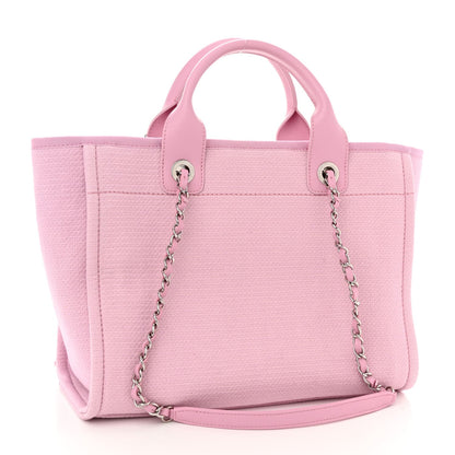 Chanel  Mixed Fibers Small Deauville Tote Pink