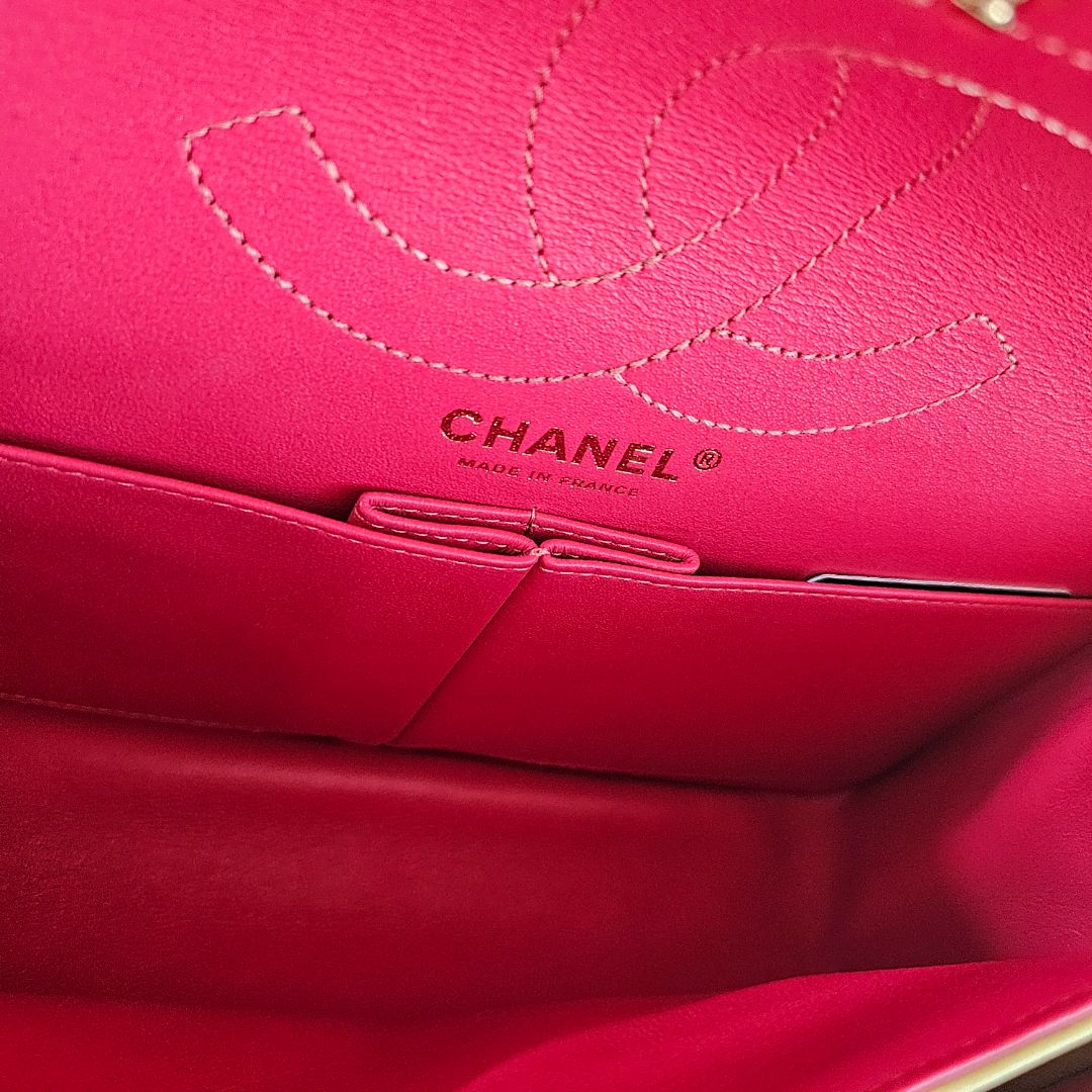 Chanel Yellow Chevron Leather Classic 227 Reissue 2.55 Flap Bag