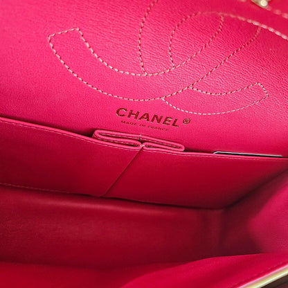 Chanel Yellow Chevron Leather Classic 227 Reissue 2.55 Flap Bag