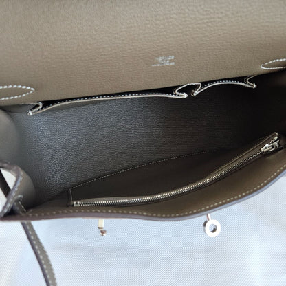 Hermès Jypsiere 28 Etoupe Togo Leather