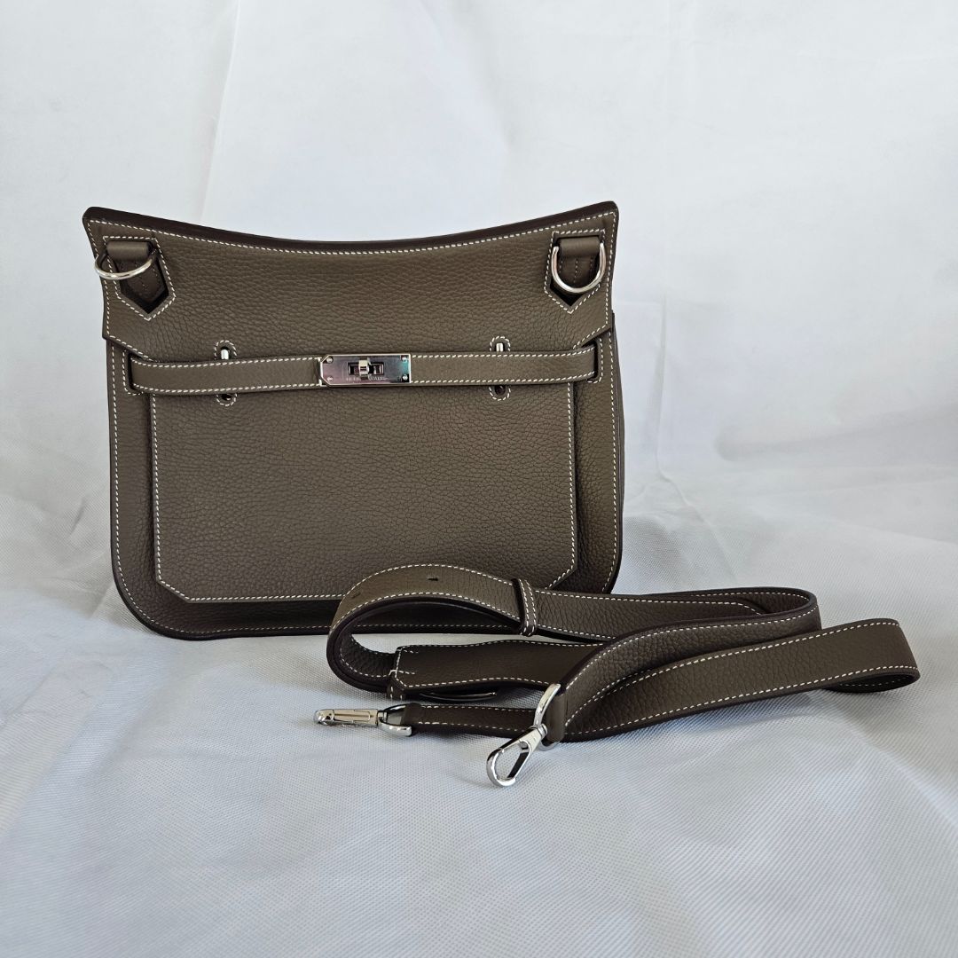 Hermès Jypsiere 28 Etoupe Togo Leather