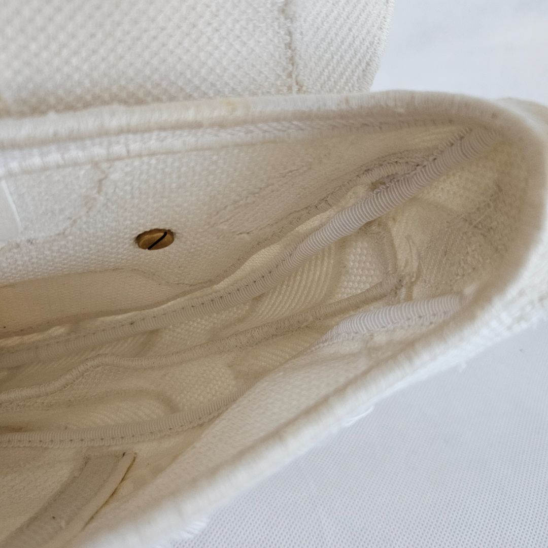 Dior White Patchwork Saddle bag with Bejeweled strap