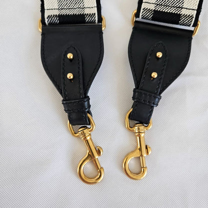 Dior White Patchwork Saddle bag with Bejeweled strap