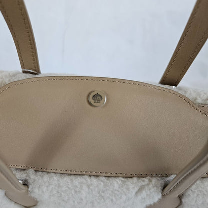 Loro Piana Happy Day Micro Leather And Cashmere And Silk-blend Fleece Tote