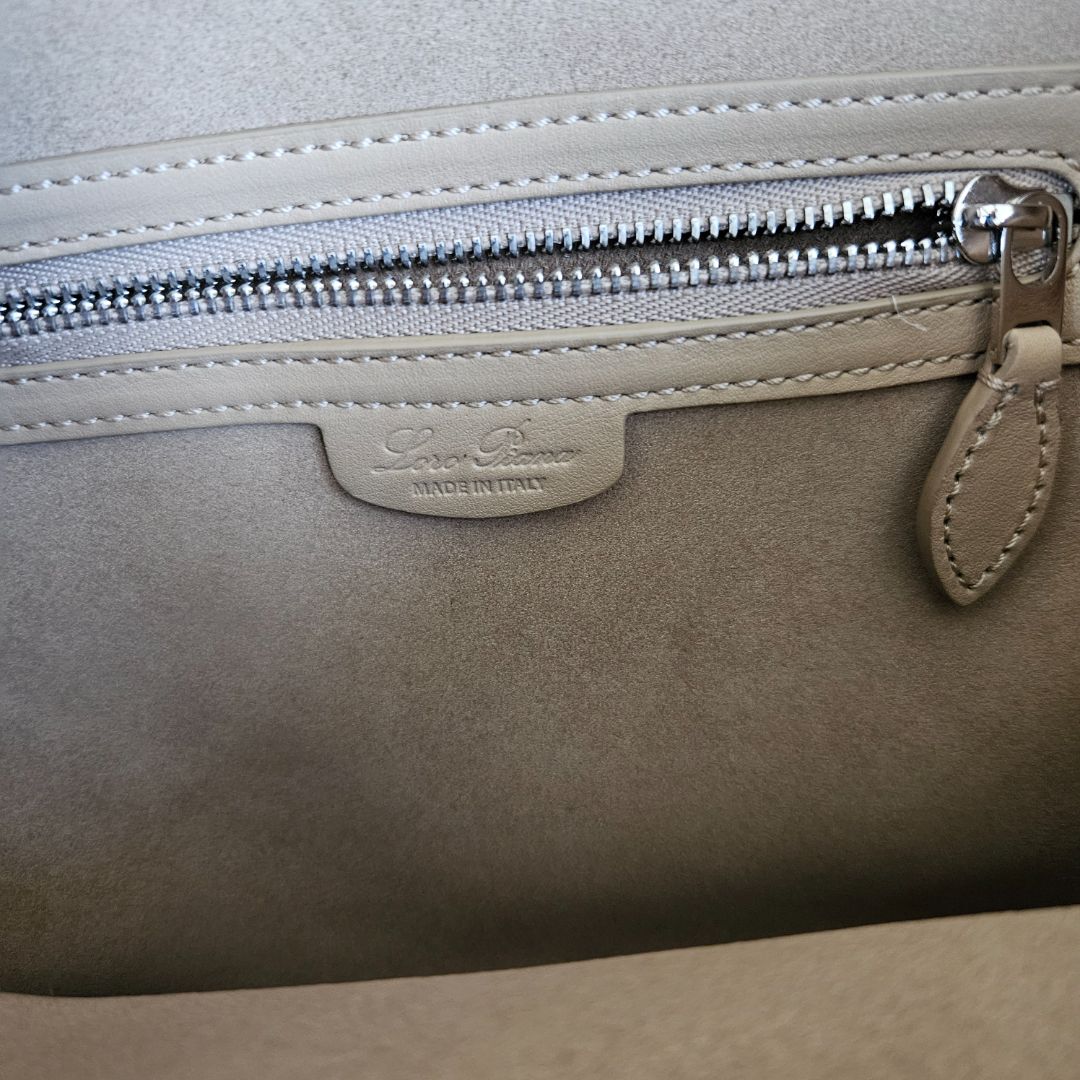 Loro Piana Happy Day Micro Leather And Cashmere And Silk-blend Fleece Tote