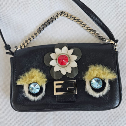 Fendi Monster Micro Leather Baguette bag
