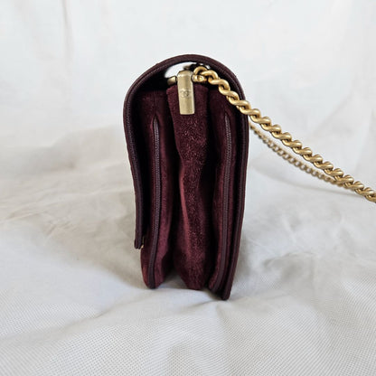 Chanel lady coco flap bag in burgundy