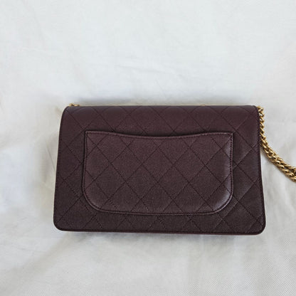 Chanel lady coco flap bag in burgundy