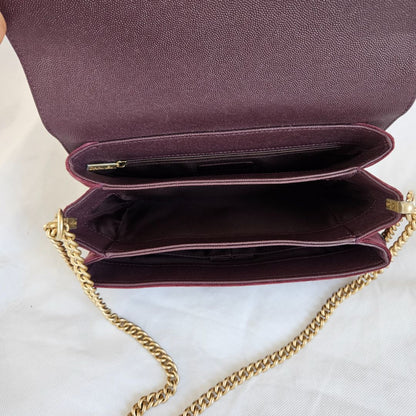 Chanel lady coco flap bag in burgundy
