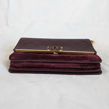 Chanel lady coco flap bag in burgundy