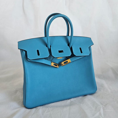 Hermès Ciel Swift Birkin 25 with Gold hardware