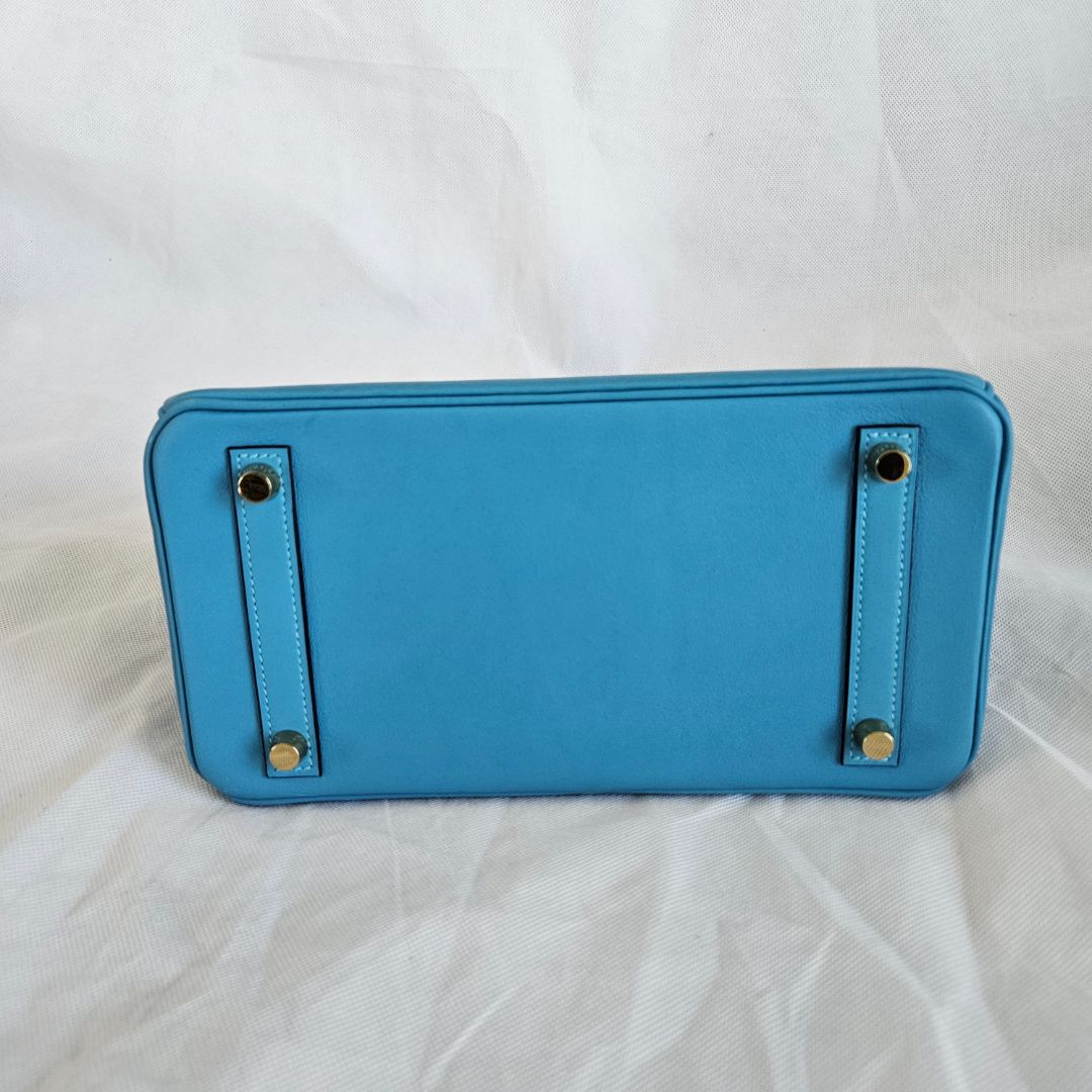 Hermès Ciel Swift Birkin 25 with Gold hardware