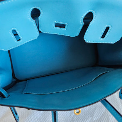 Hermès Ciel Swift Birkin 25 with Gold hardware