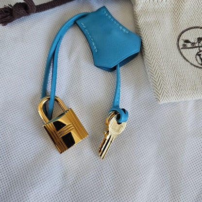 Hermès Ciel Swift Birkin 25 with Gold hardware