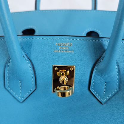 Hermès Ciel Swift Birkin 25 with Gold hardware