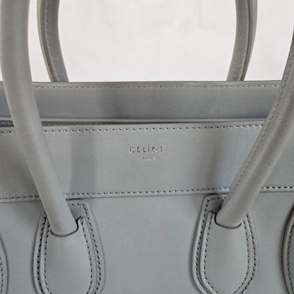 Celine Grey Leather Mini Luggage Tote