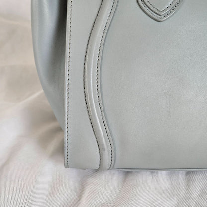 Celine Grey Leather Mini Luggage Tote