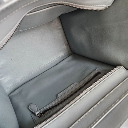 Celine Grey Leather Mini Luggage Tote