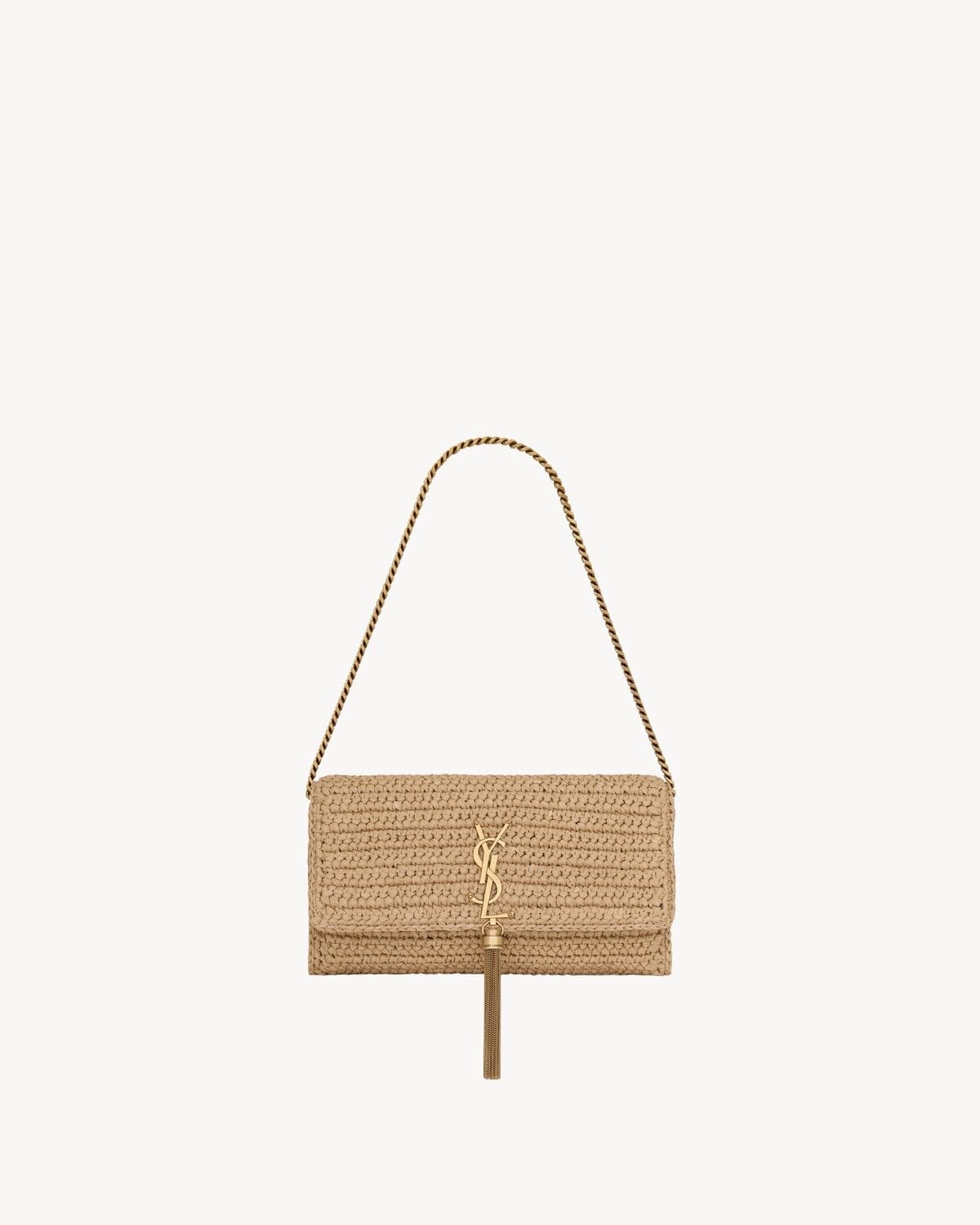 Saint Laurent kate 99 tassel in raffia