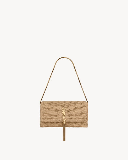Saint Laurent kate 99 tassel in raffia