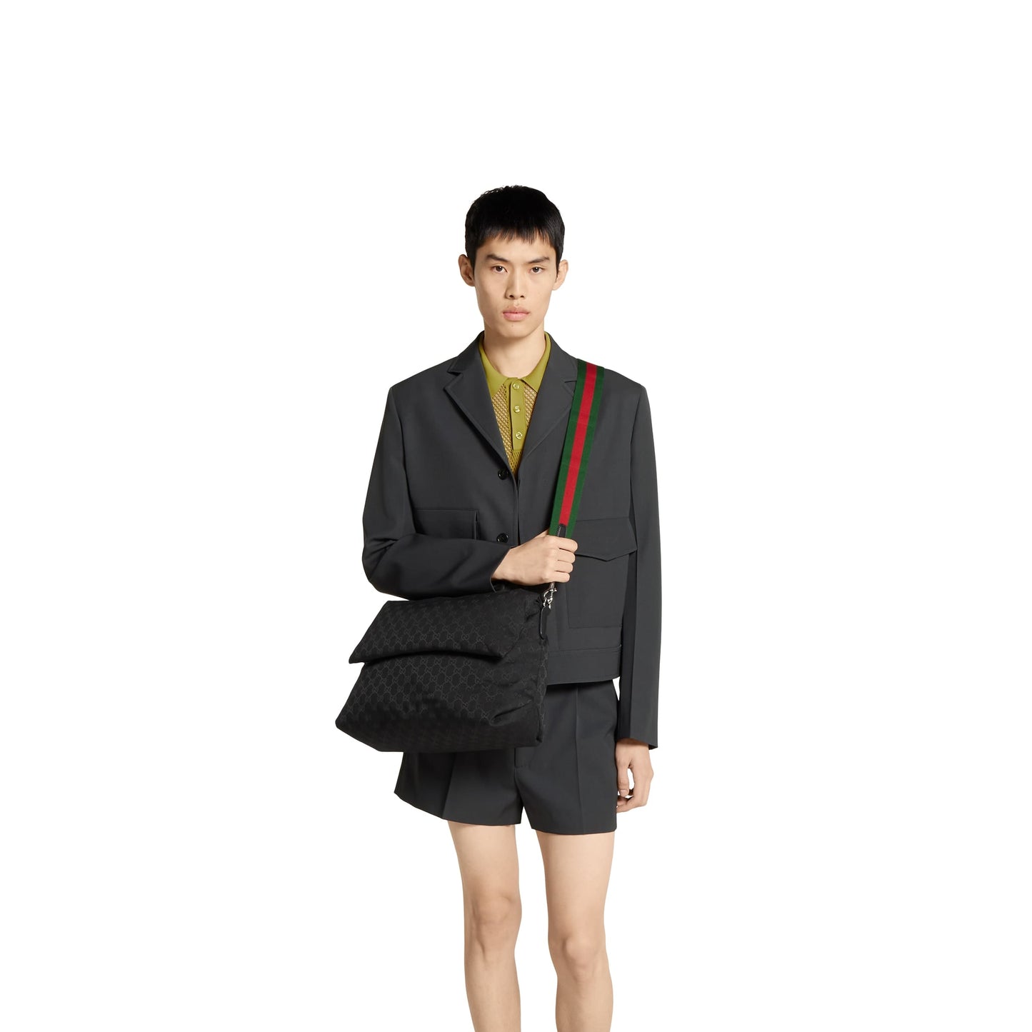 GUCCI  Medium GG crossbody bag with Web