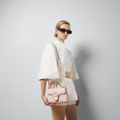 GUCCI MARMONT MINI TOP HANDLE BAG