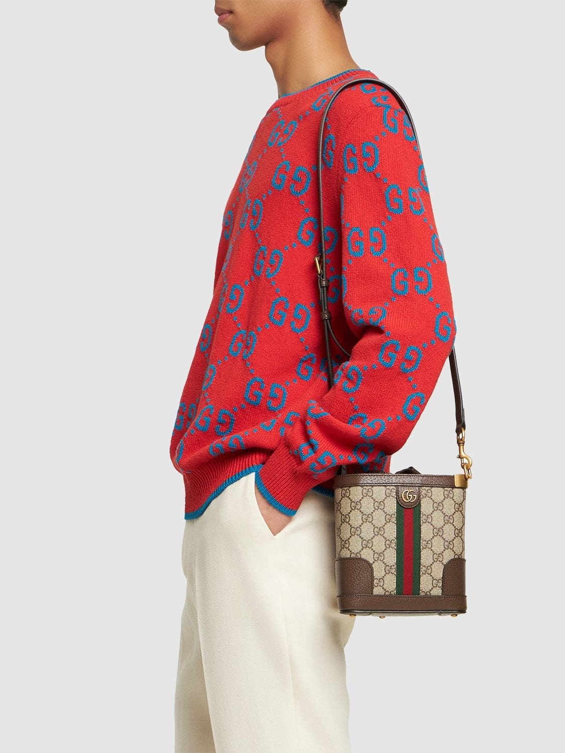 Gucci Ophidia GG Small canvas bucket bag