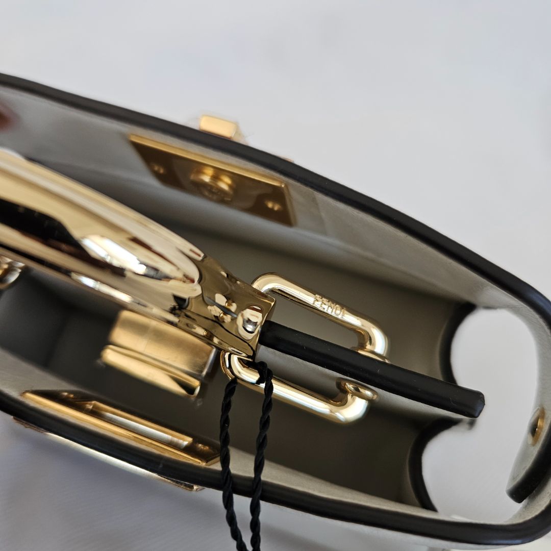 Fendi Nano Peekaboo Calfskin ISeeU Maxi Handle satchel