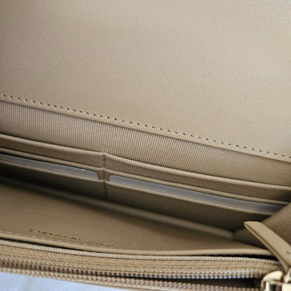 Chanel Nude Lambskin Trendy CC Wallet On Chain