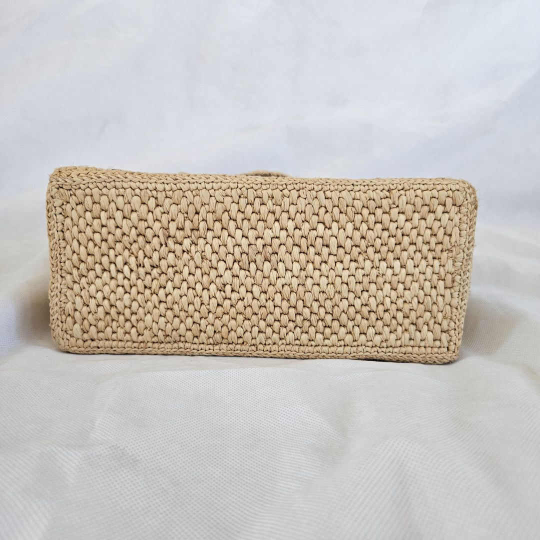 Loewe Font Tote Small Bag in Raffia