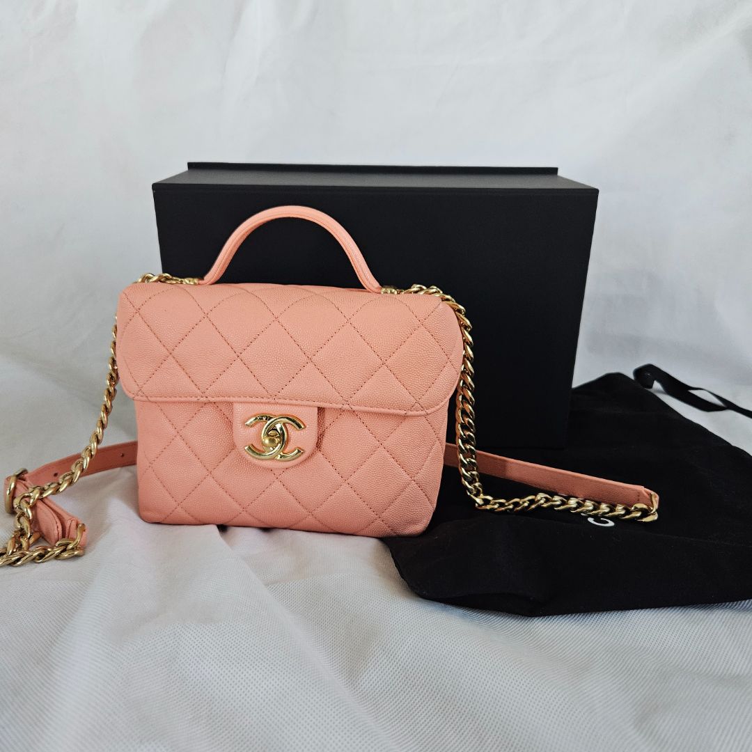 Chanel quilted CC GHW chain shoulder bag 2 way vanity crossbody bag