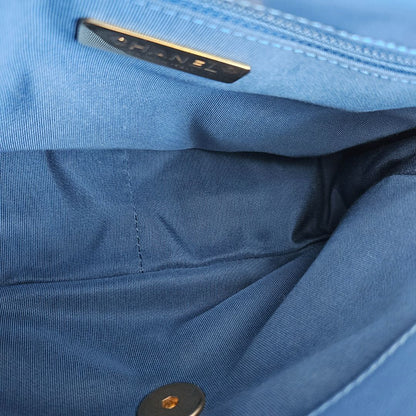 Chanel Blue Quilted Leather Small 19 Flap Bag