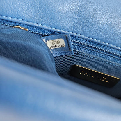 Chanel Blue Quilted Leather Small 19 Flap Bag
