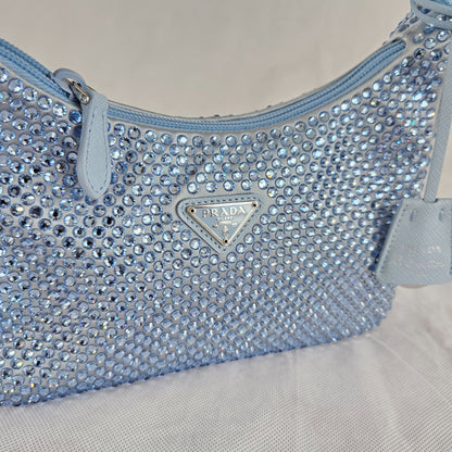 Prada Re-Edition crystal-embellished mini bag
