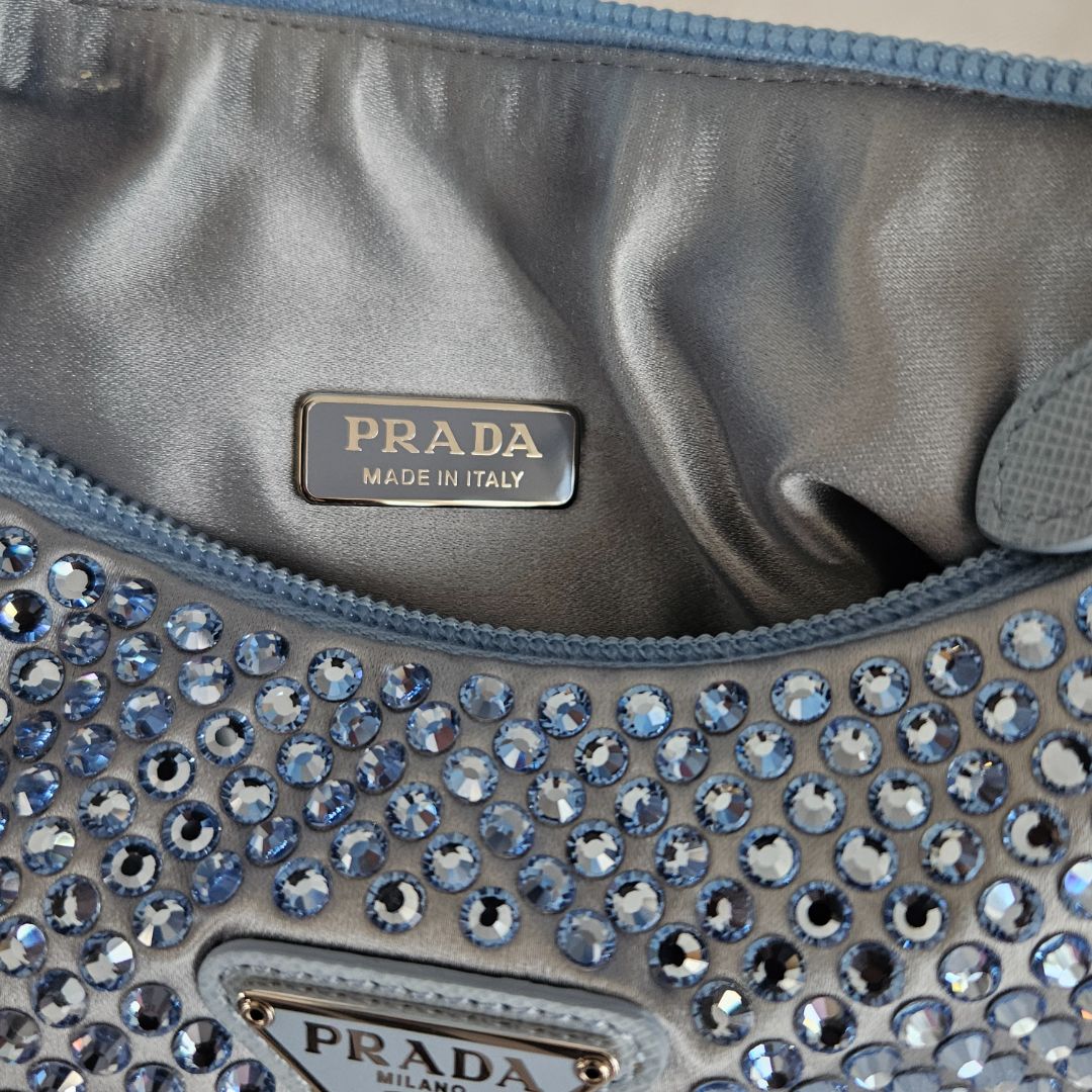 Prada Re-Edition crystal-embellished mini bag