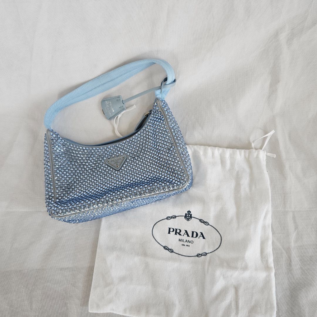 Prada Re-Edition crystal-embellished mini bag