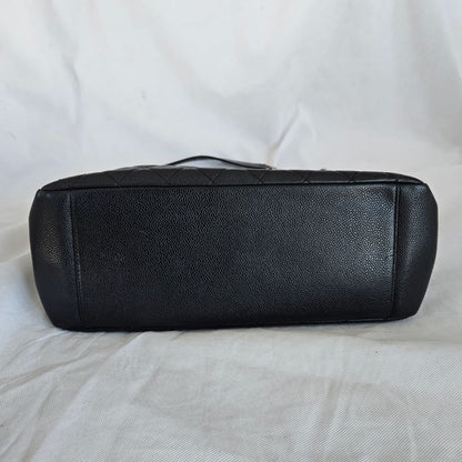 Chanel black GST tote bag caviar
