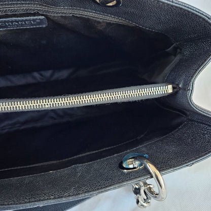 Chanel black GST tote bag caviar