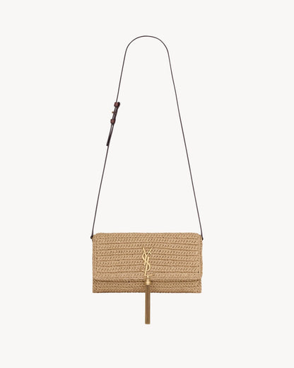 Saint Laurent kate 99 tassel in raffia